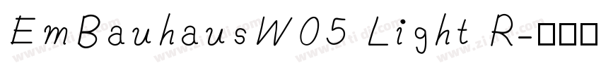 EmBauhausW05 Light R字体转换